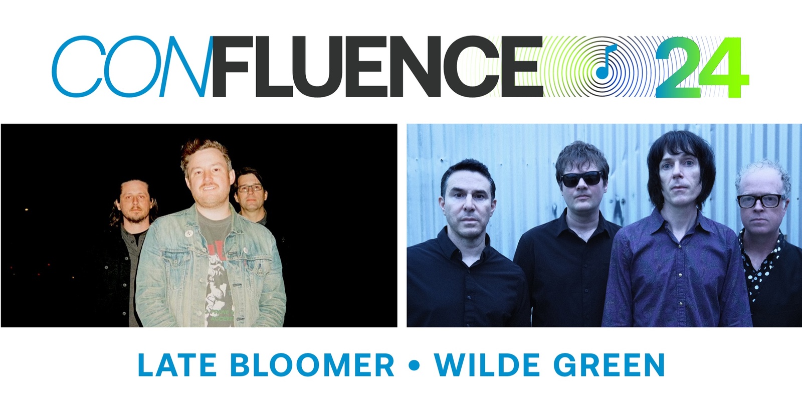 Banner image for CONFLUENCE '24: Late Bloomer and Wilde Green