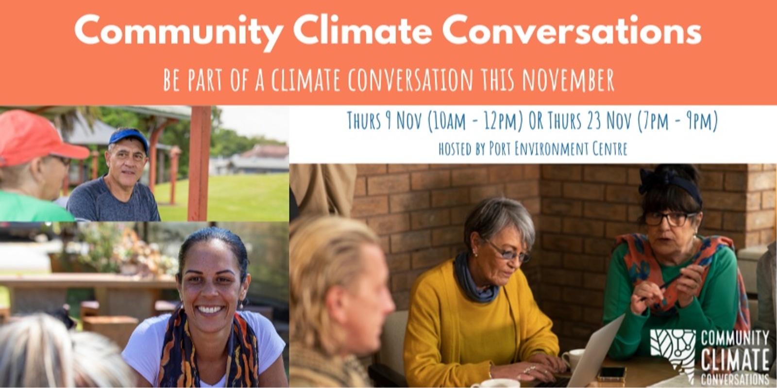 Banner image for CANCELLED - Community Climate Conversations at PEC #1