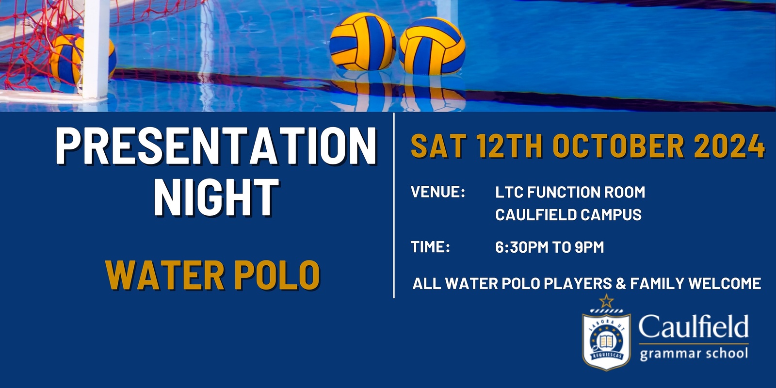 Banner image for Water Polo Presentation Night 2024