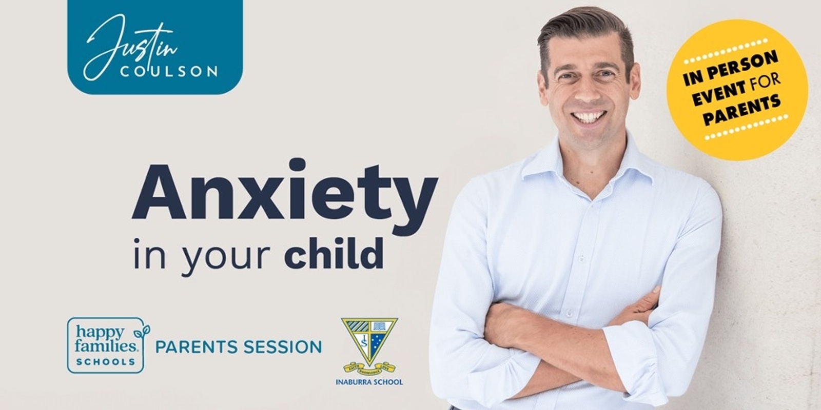 Banner image for Dr Justin Coulson - Anxiety in your child