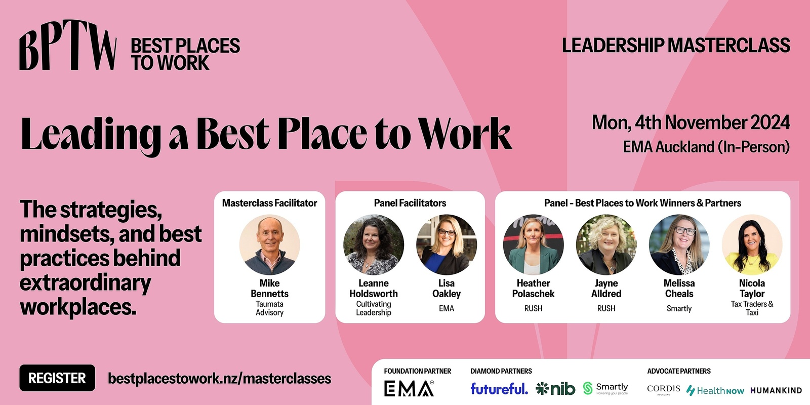 Banner image for Leading a Best Place to Work - BPTW Masterclass