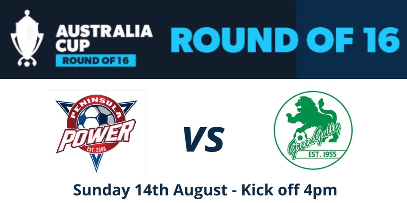 Banner image for Australia Cup Round of 16 - Peninsula Power FC vs Green Gully SC