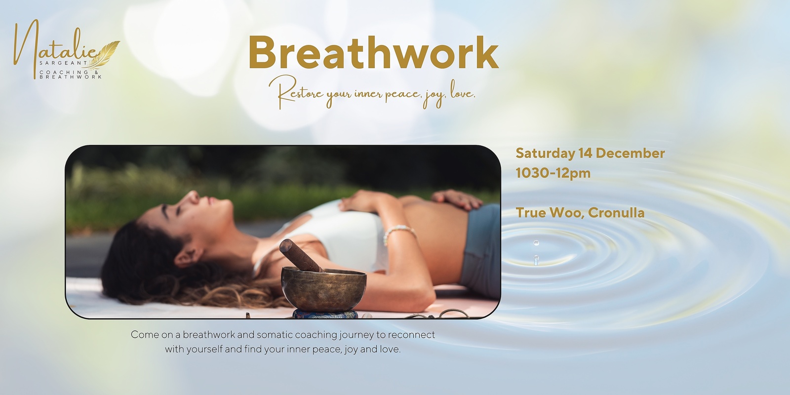 Banner image for Breathwork - journey to peace, joy, love