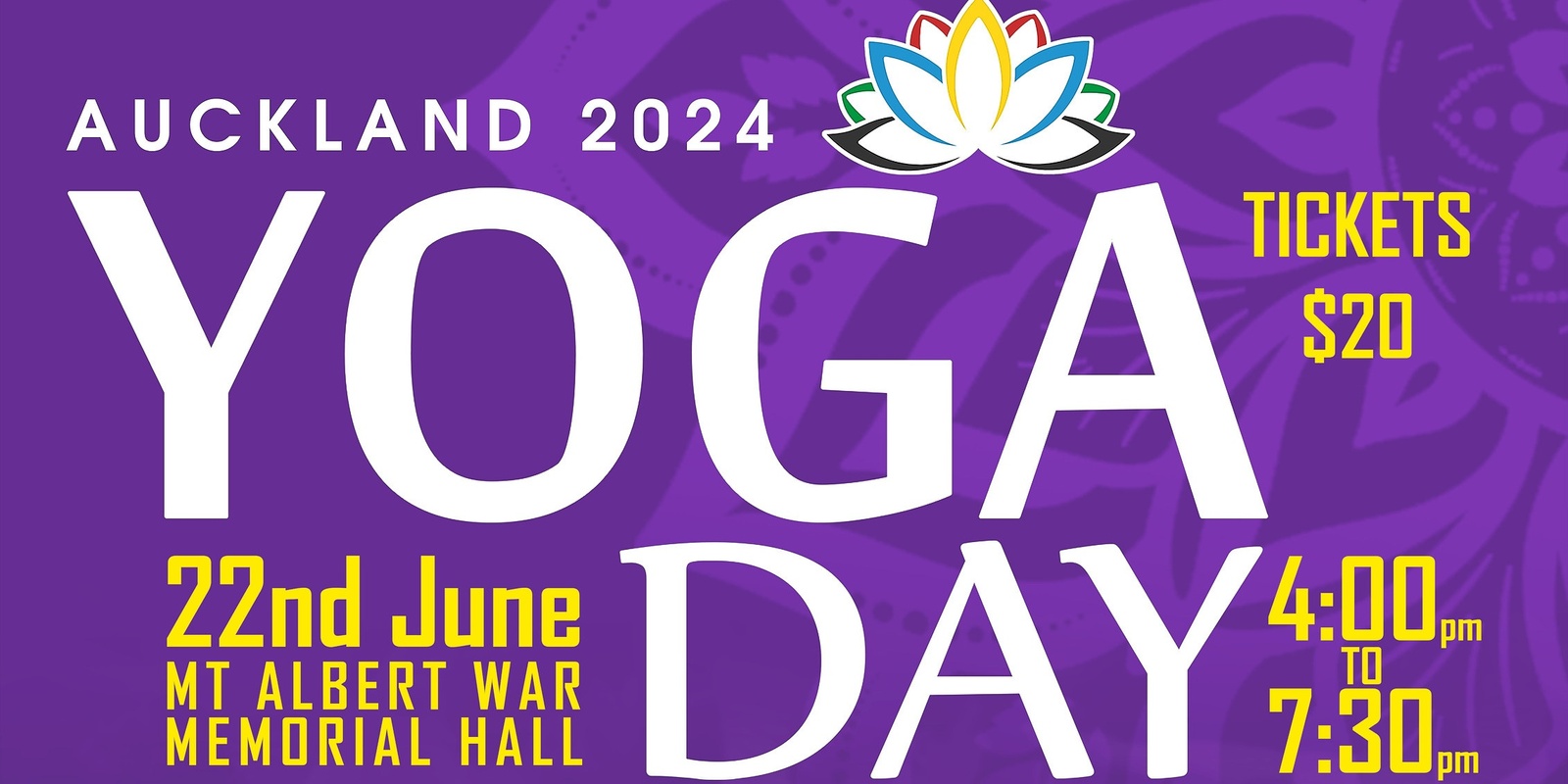 Banner image for Yoga Day Auckland 2024