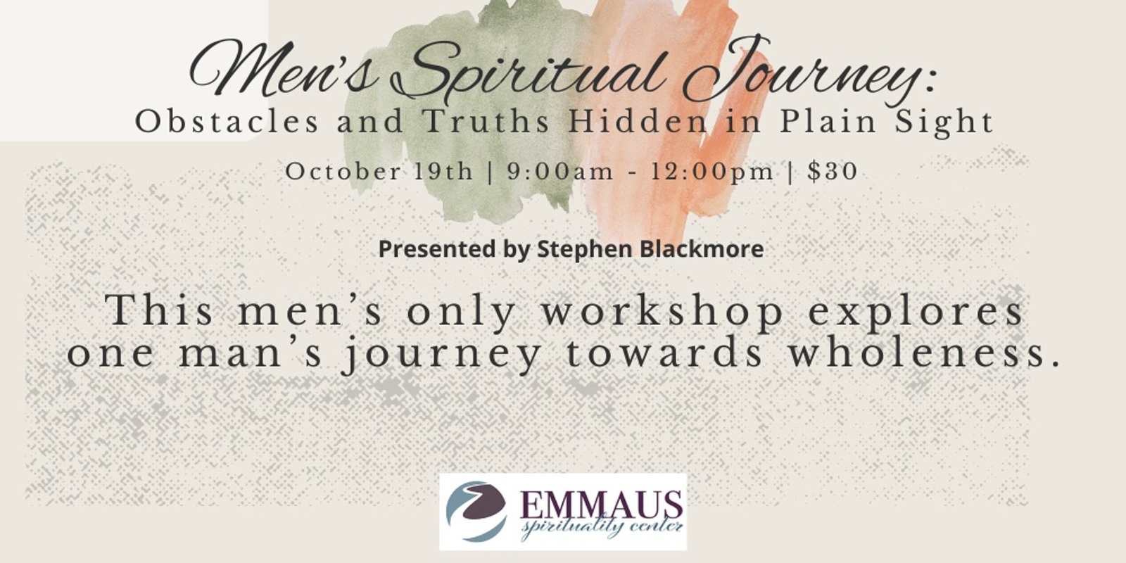 Banner image for Men's Spiritual Journey: Obstacles and Truths Hidden in Plain Sight