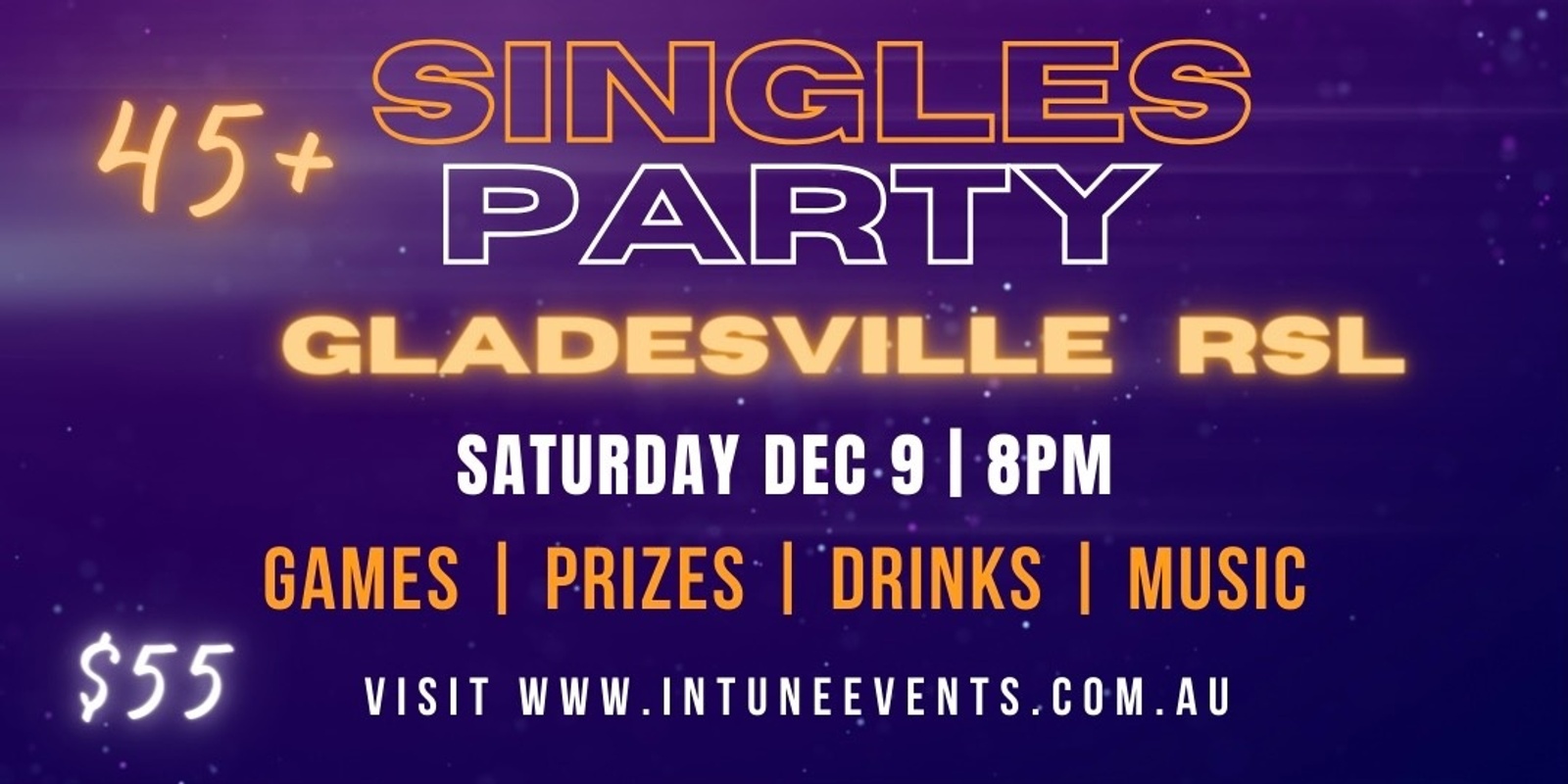 Banner image for 45+ Singles Party - Gladesville RSL