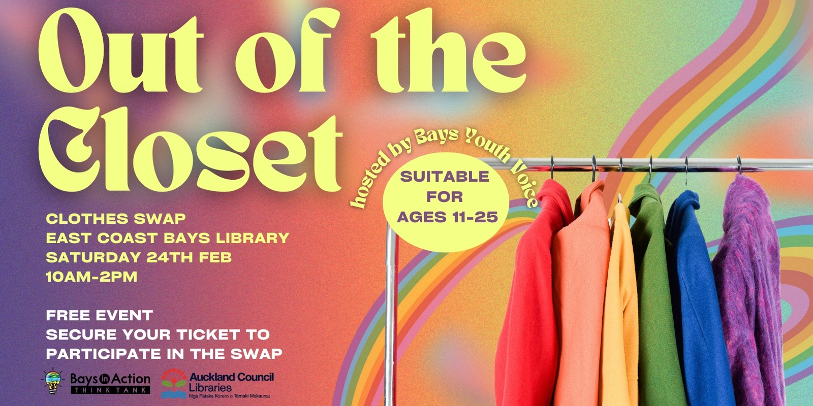 Banner image for "Out of the Closet" FREE Clothes Swap Event