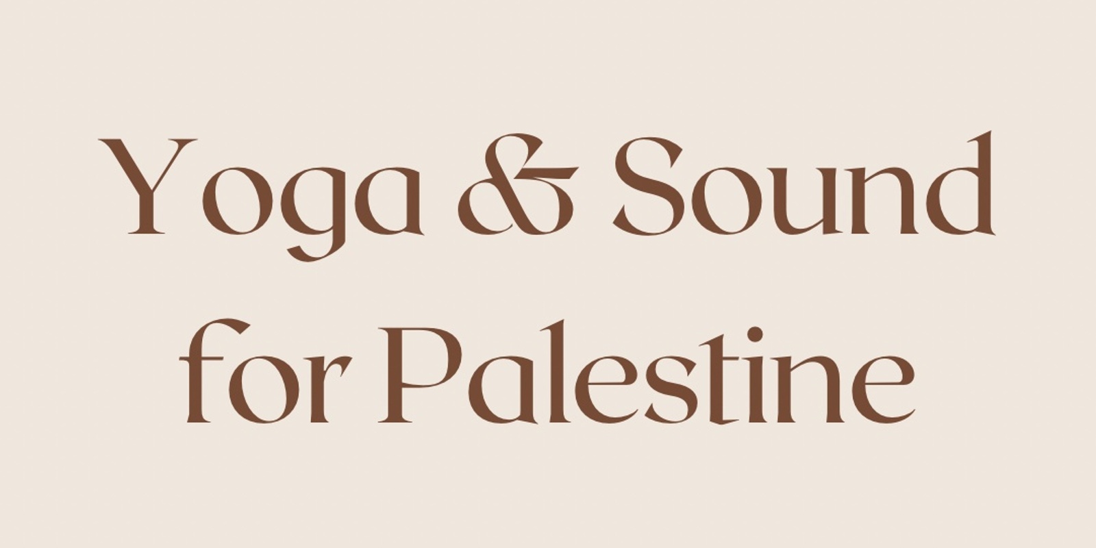 Banner image for Yoga & Sound for Palestine