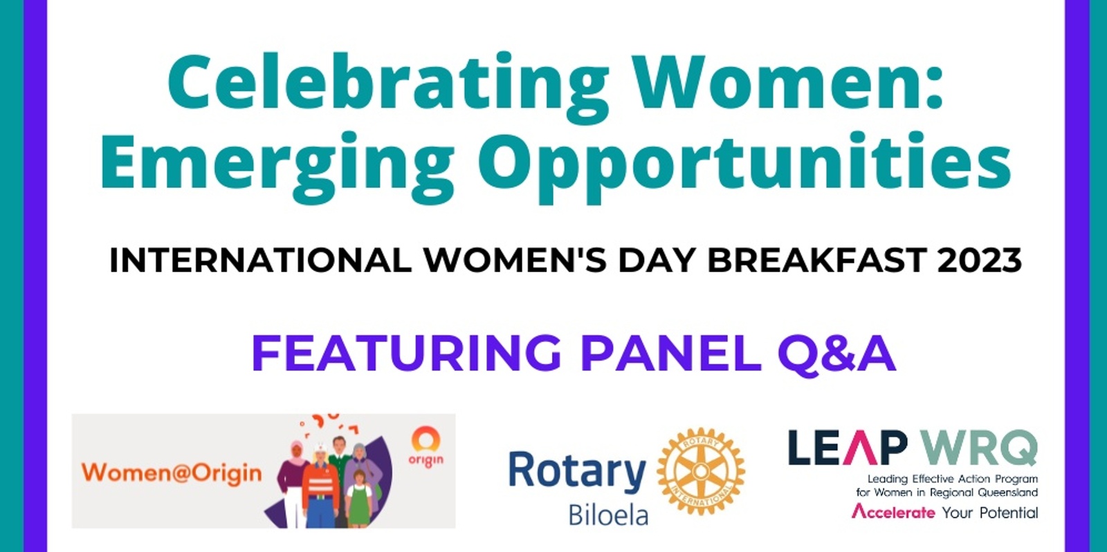 Banner image for Celebrating Women: Emerging Opportunities |  International Women's Day Breakfast
