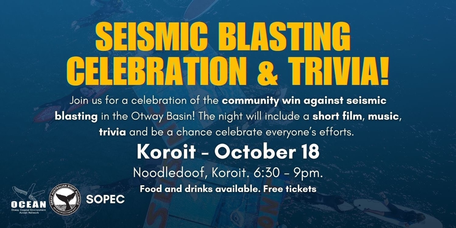 Banner image for Seismic Blasting Celebration & Trivia! - Koroit