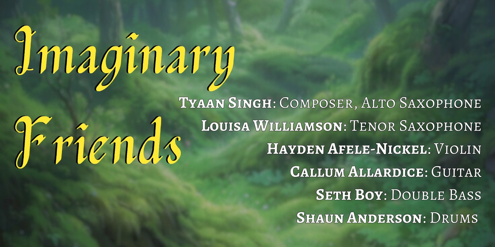 Banner image for Tyaan Singh - Imaginary Friends (Wellington Jazz Festival)