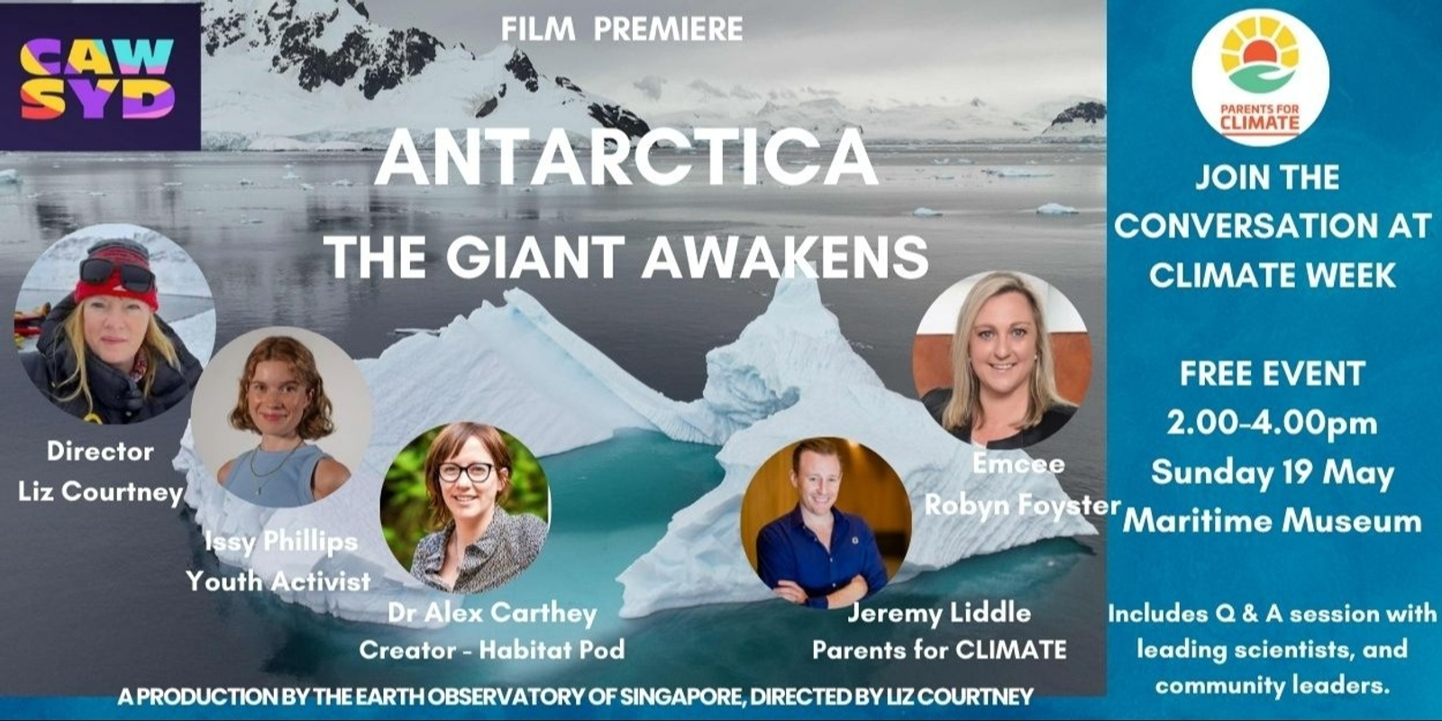 Banner image for Film Premiere - Antarctica the Giant Awakens with Parents for Climate + Q&A session.