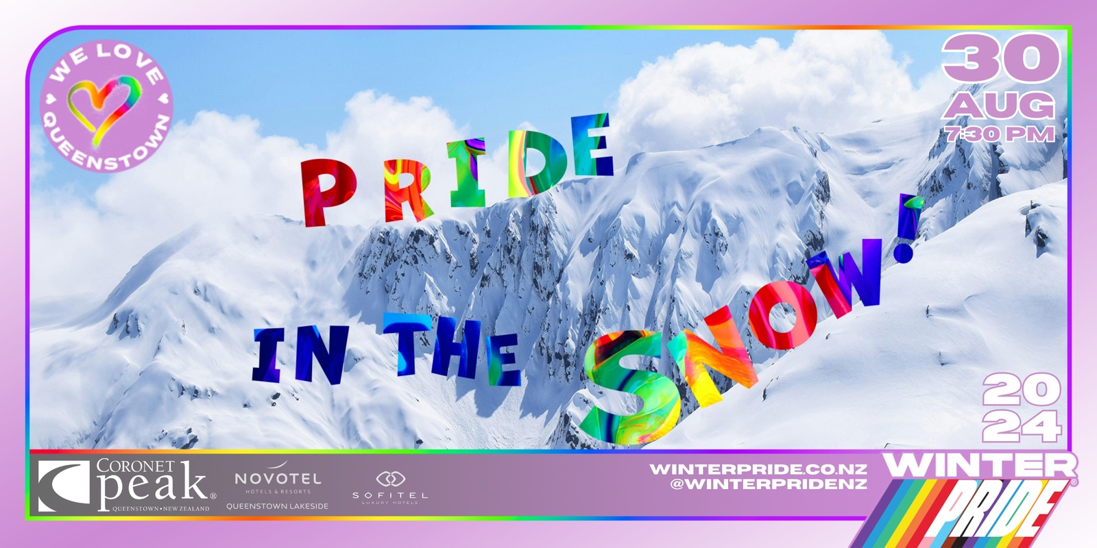 Banner image for Pride In The Snow 2024 at Coronet Peak (Night Ski)