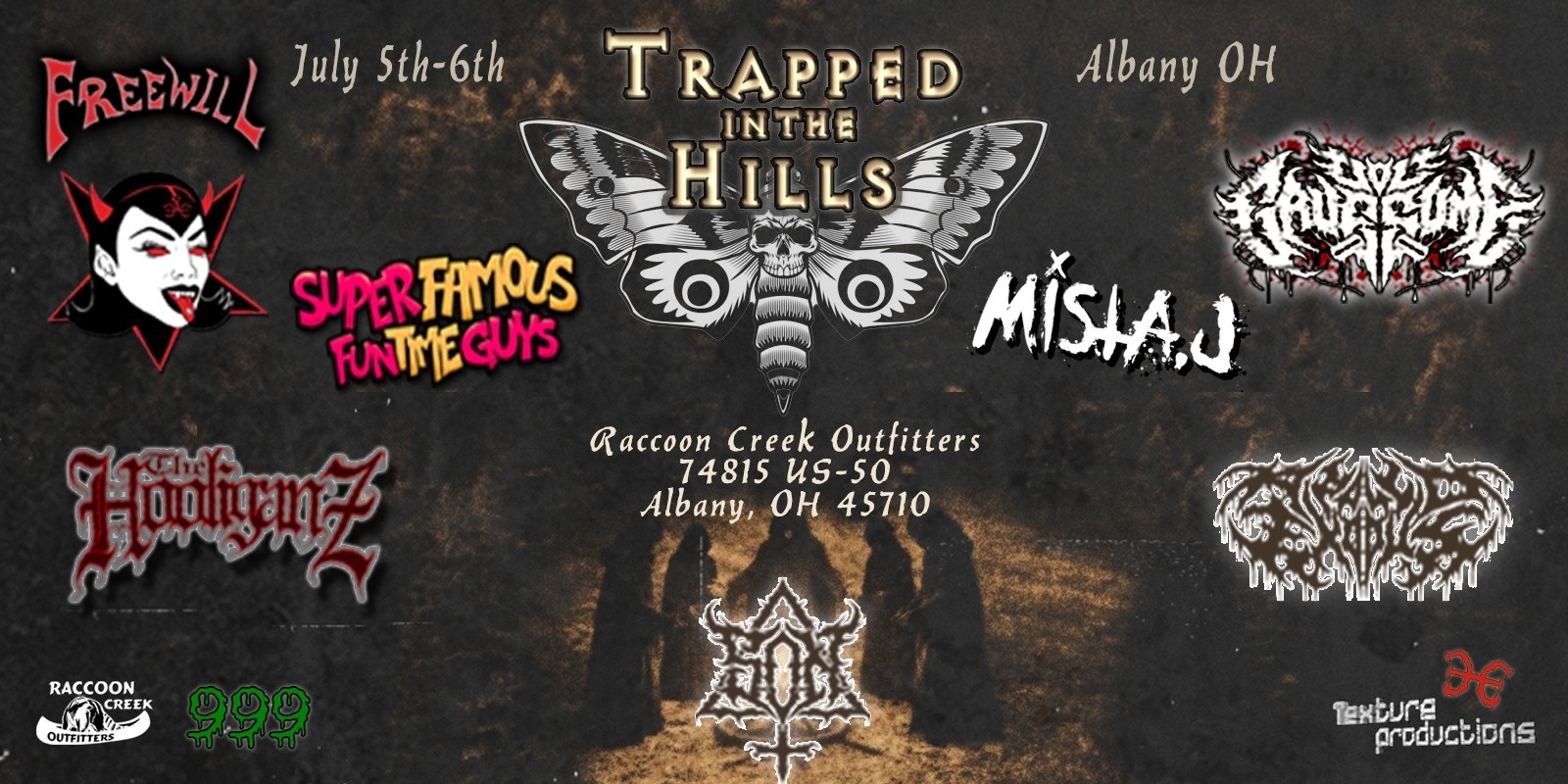 Banner image for 1st Annual TRAPPED IN THE HILLS Festival