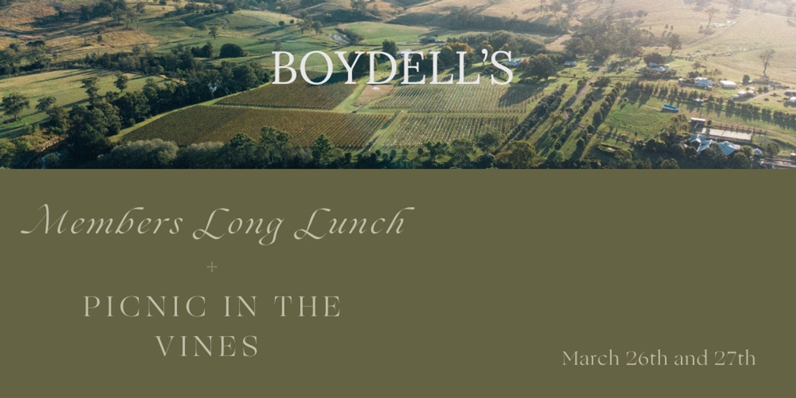 Banner image for Boydell's Picnic in the Vines