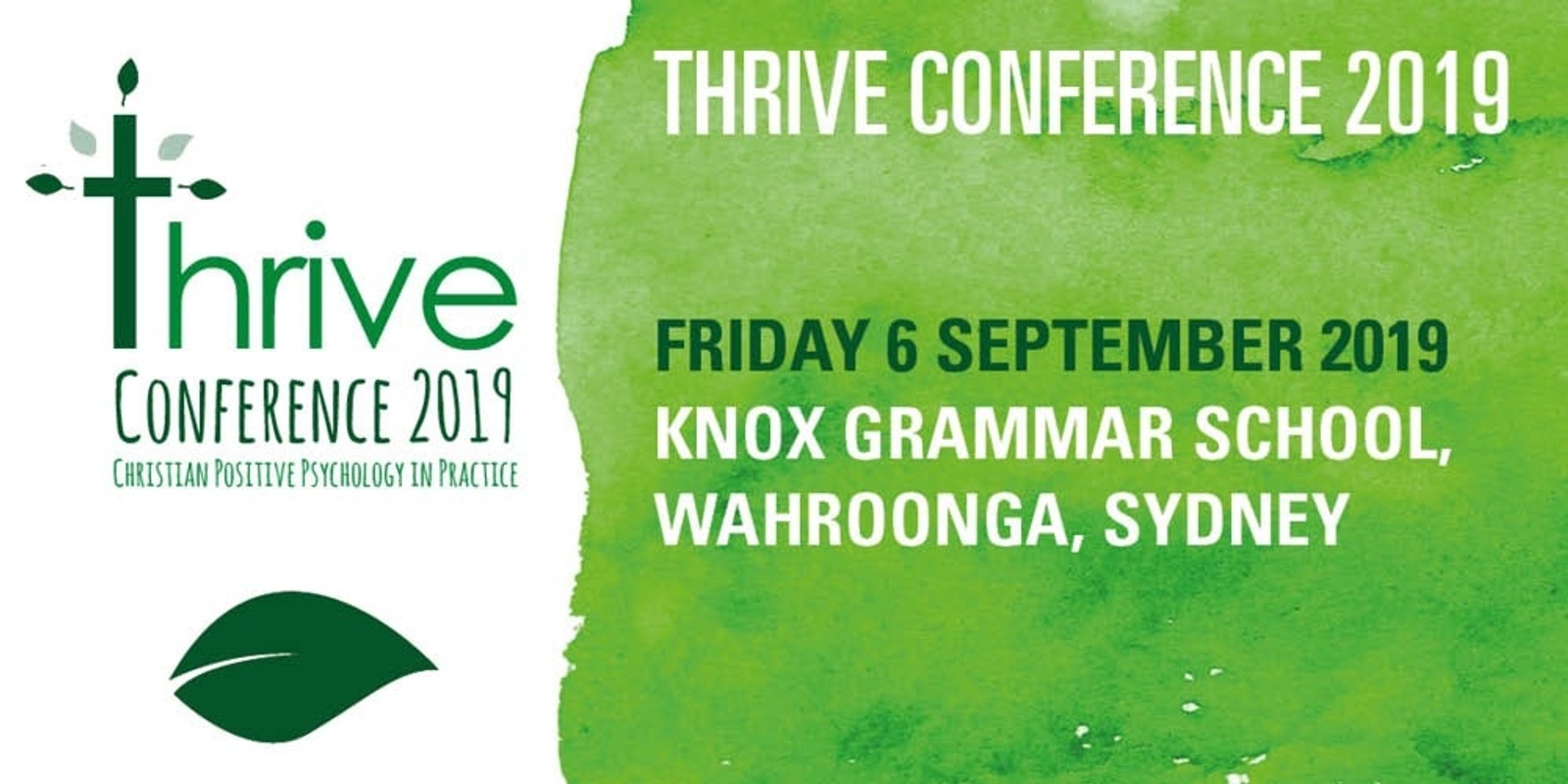 Banner image for Thrive Conference 2019, Christian Positive Psychology in Practice