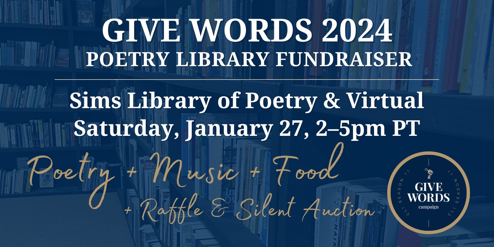 Banner image for Give Words 2024 Poetry Library Fundraiser