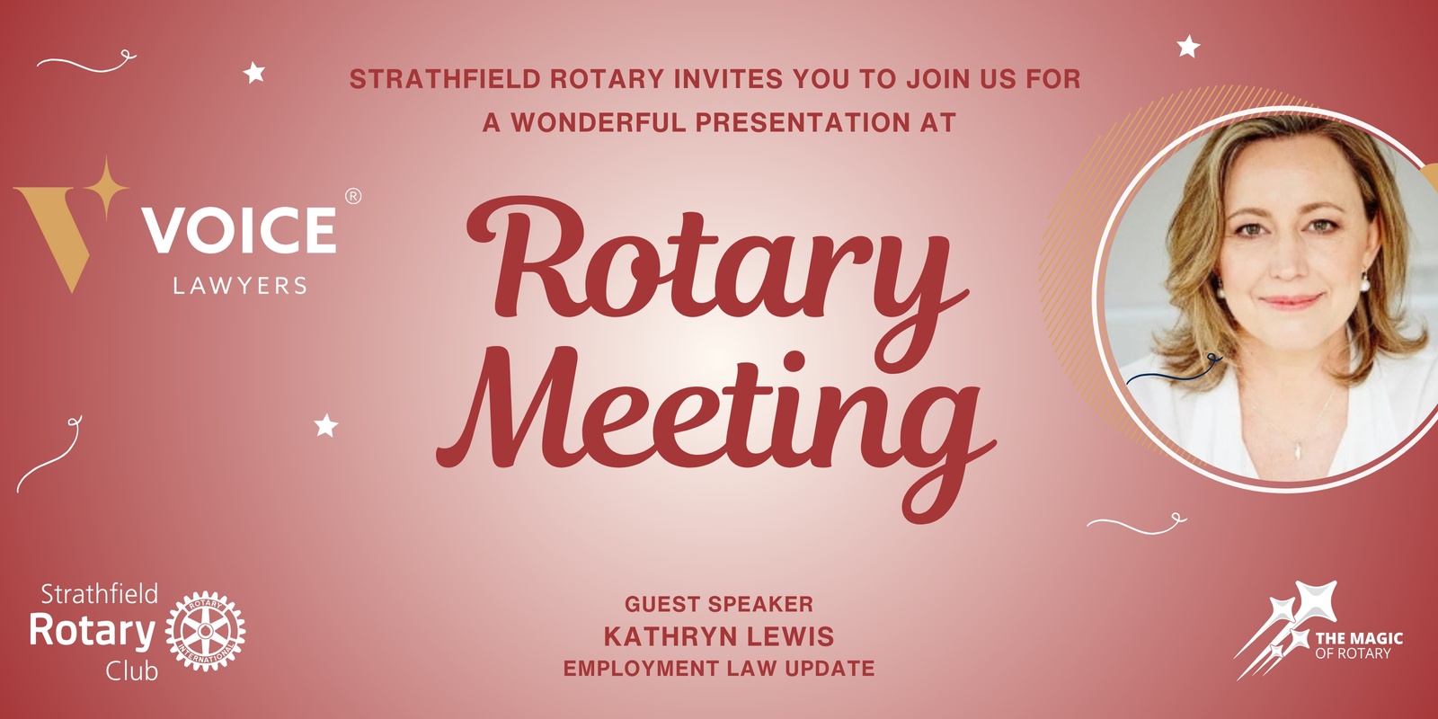 Banner image for Strathfield Rotary Meeting Night 16 October 2024