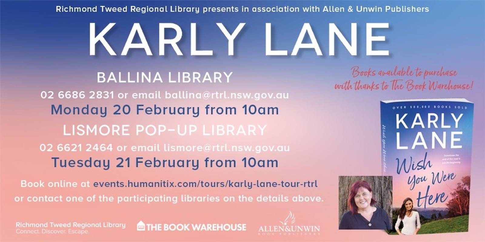 Banner image for Karly Lane at Ballina Library