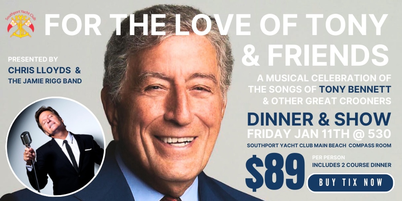 Banner image for For Love of Tony & Friends Dinner & Music Show