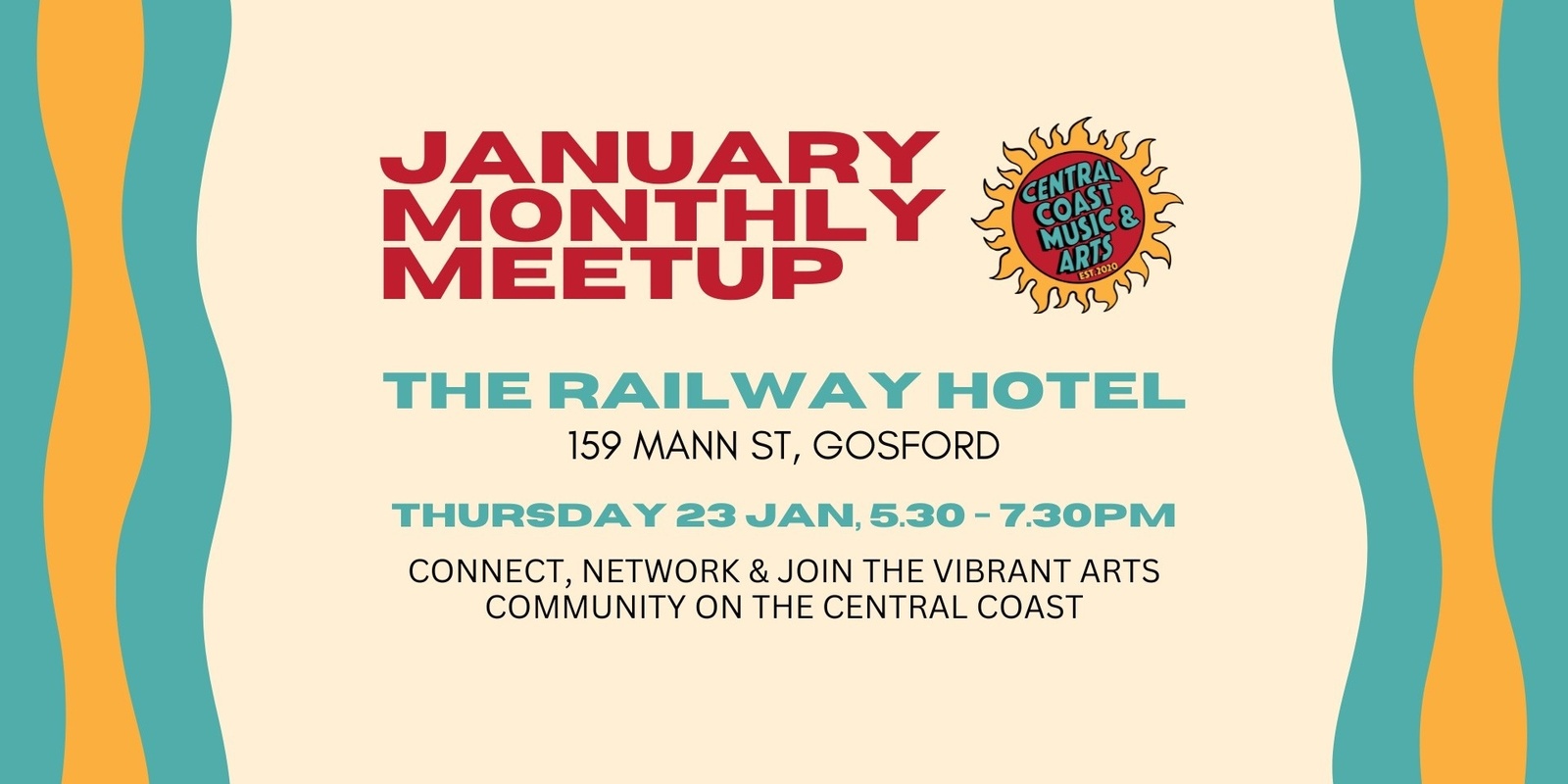 Banner image for Central Coast Music & Arts January meetup