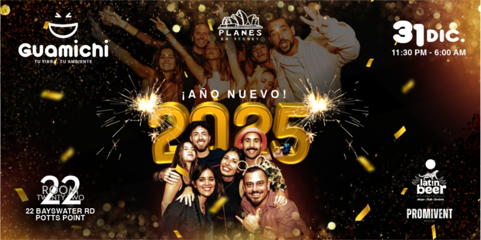 Banner image for GUAMICHI AÑO NUEVO SYDNEY - ¡Fiesta Hasta el Amanecer! 🎉🍾