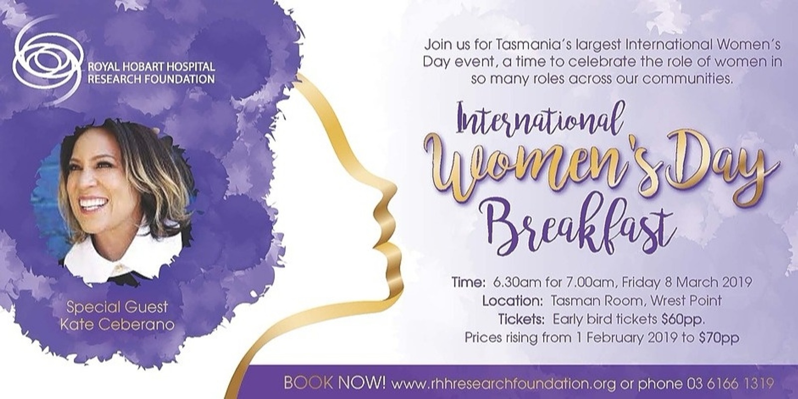 Banner image for 2019 International Women's Day Breakfast with Kate Ceberano