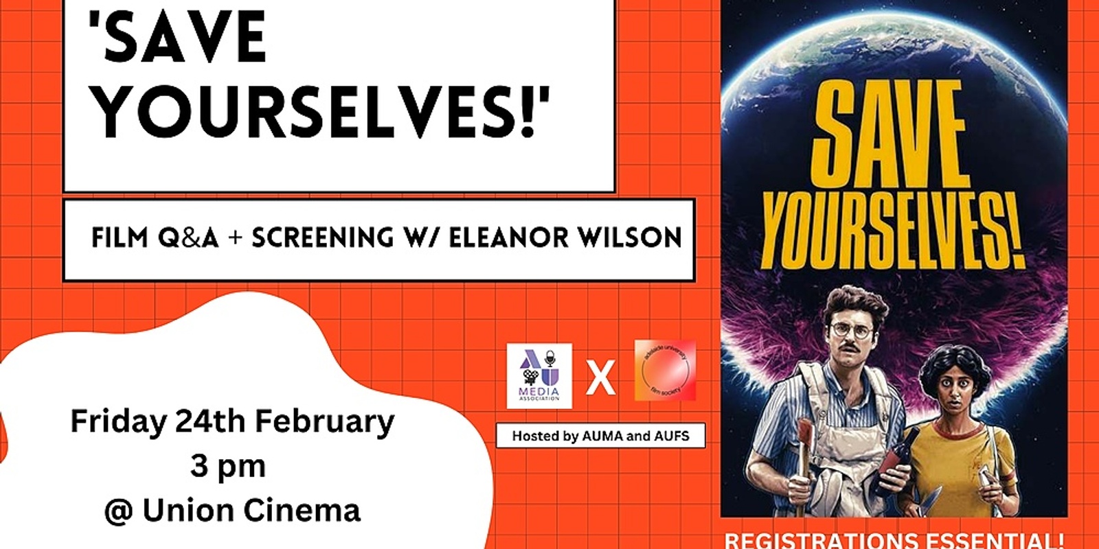 Banner image for 'Save Yourselves!' - Film Q&A + Screening w/ Eleanor Wilson