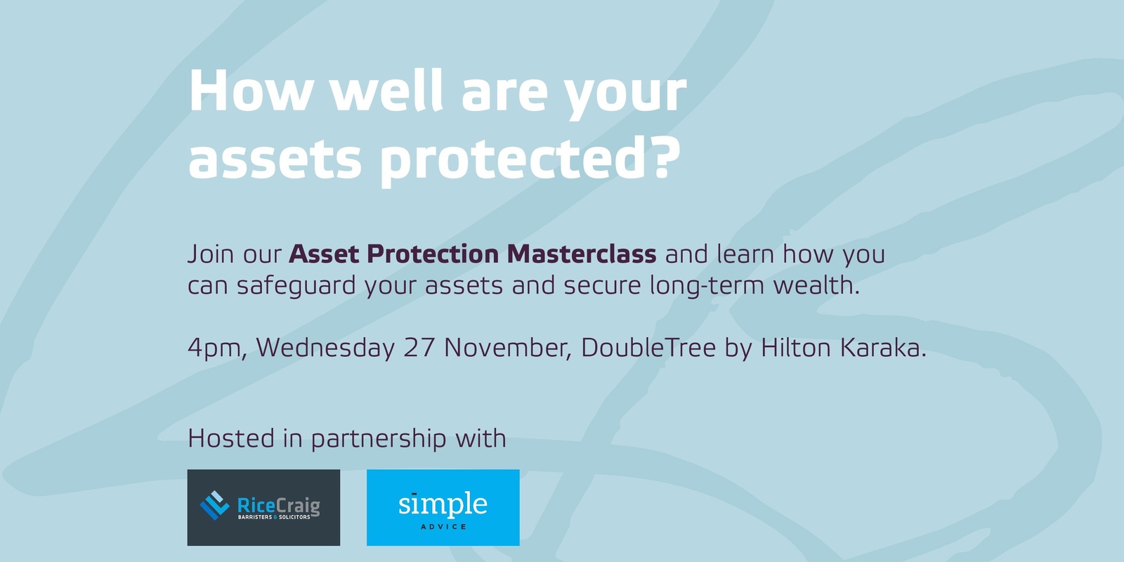 Banner image for Asset Protection Masterclass