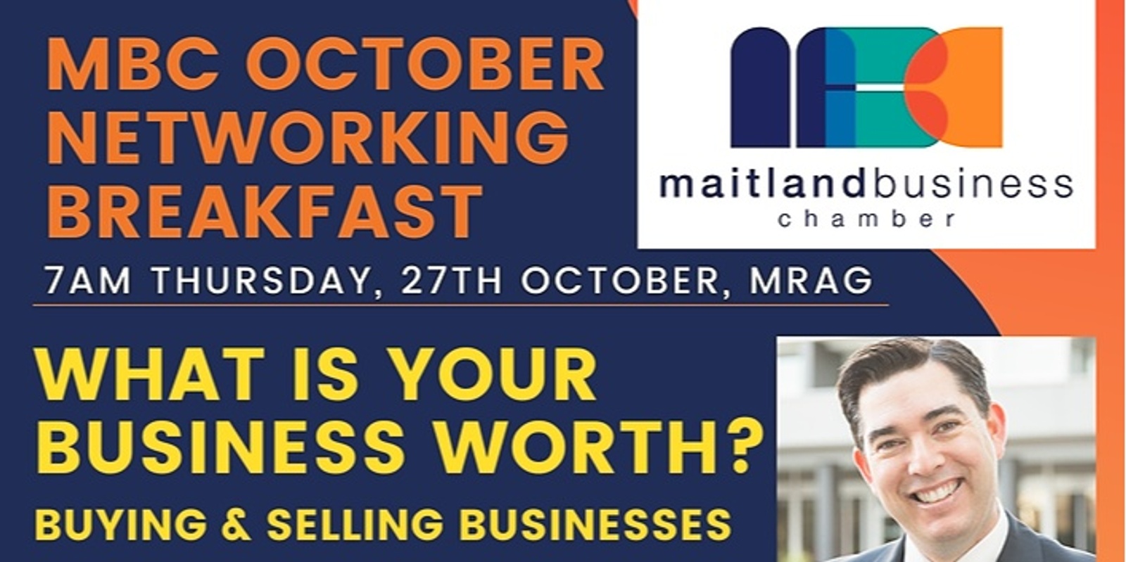 Banner image for MBC October Networking Breakfast - What is Your Business Worth?