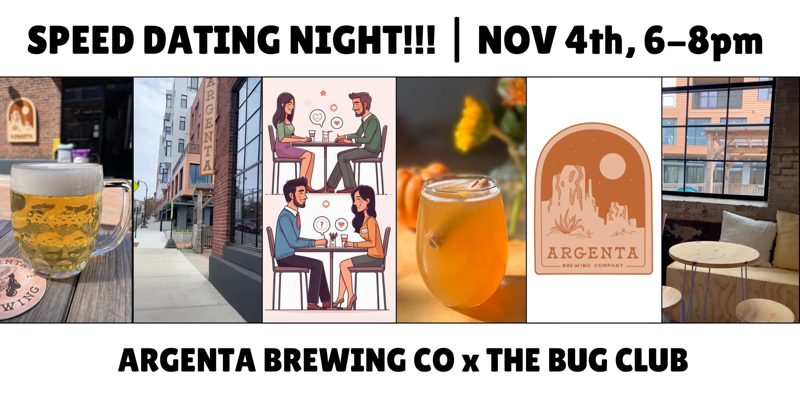 Banner image for Speed Dating at Argenta Brewing! For 30 to 40-somethings!