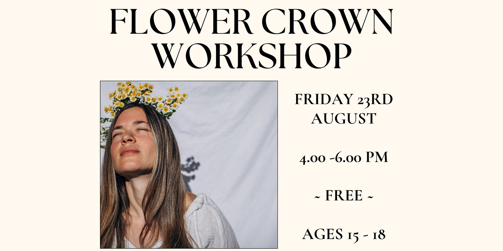 Banner image for Flower Crowns with Rose Hudson