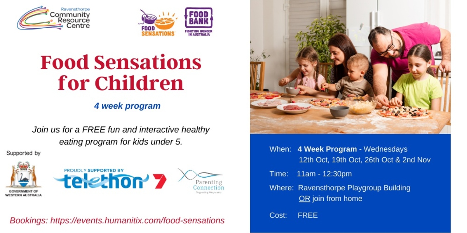 Banner image for Food Sensations for Children