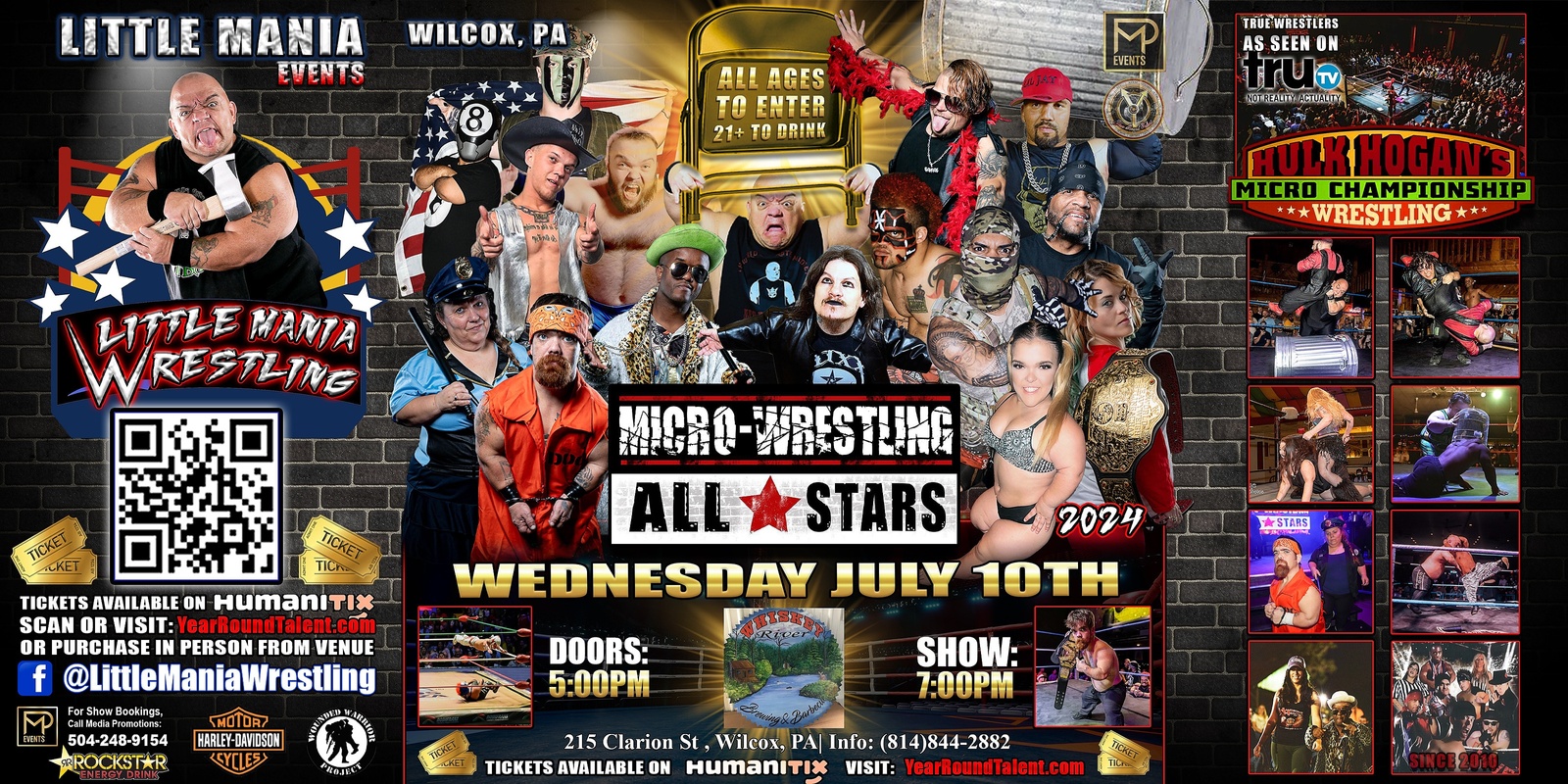 Banner image for Wilcox, PA -- Micro-Wrestling All * Stars: Little Mania Rips Through the Ring!