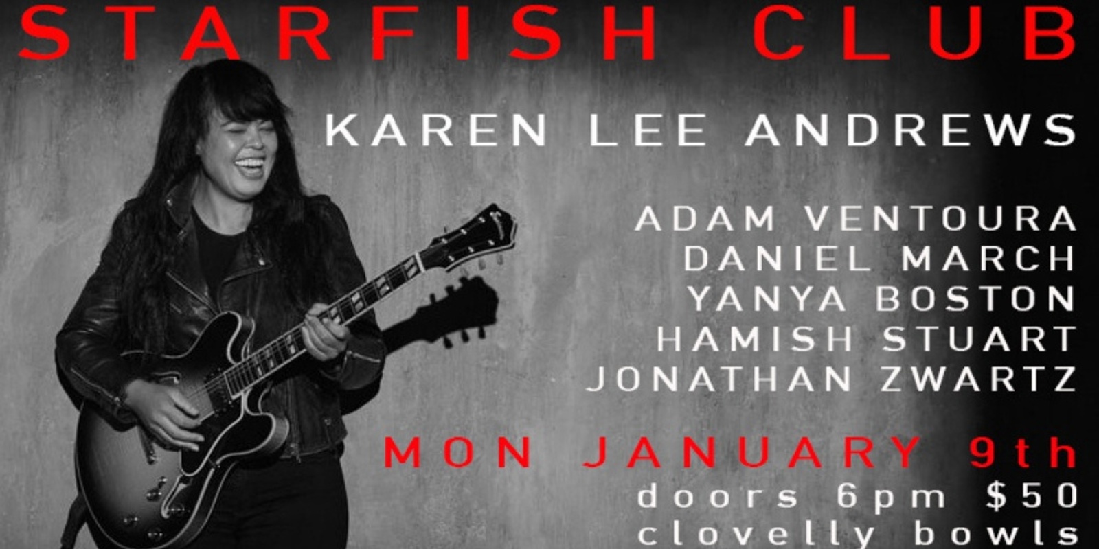 Banner image for Starfish Club Karen Lee Andrews 9 January 2023