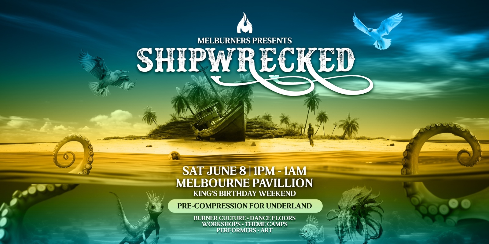 Banner image for Melburners presents: Shipwrecked, an Underland Pre-compression