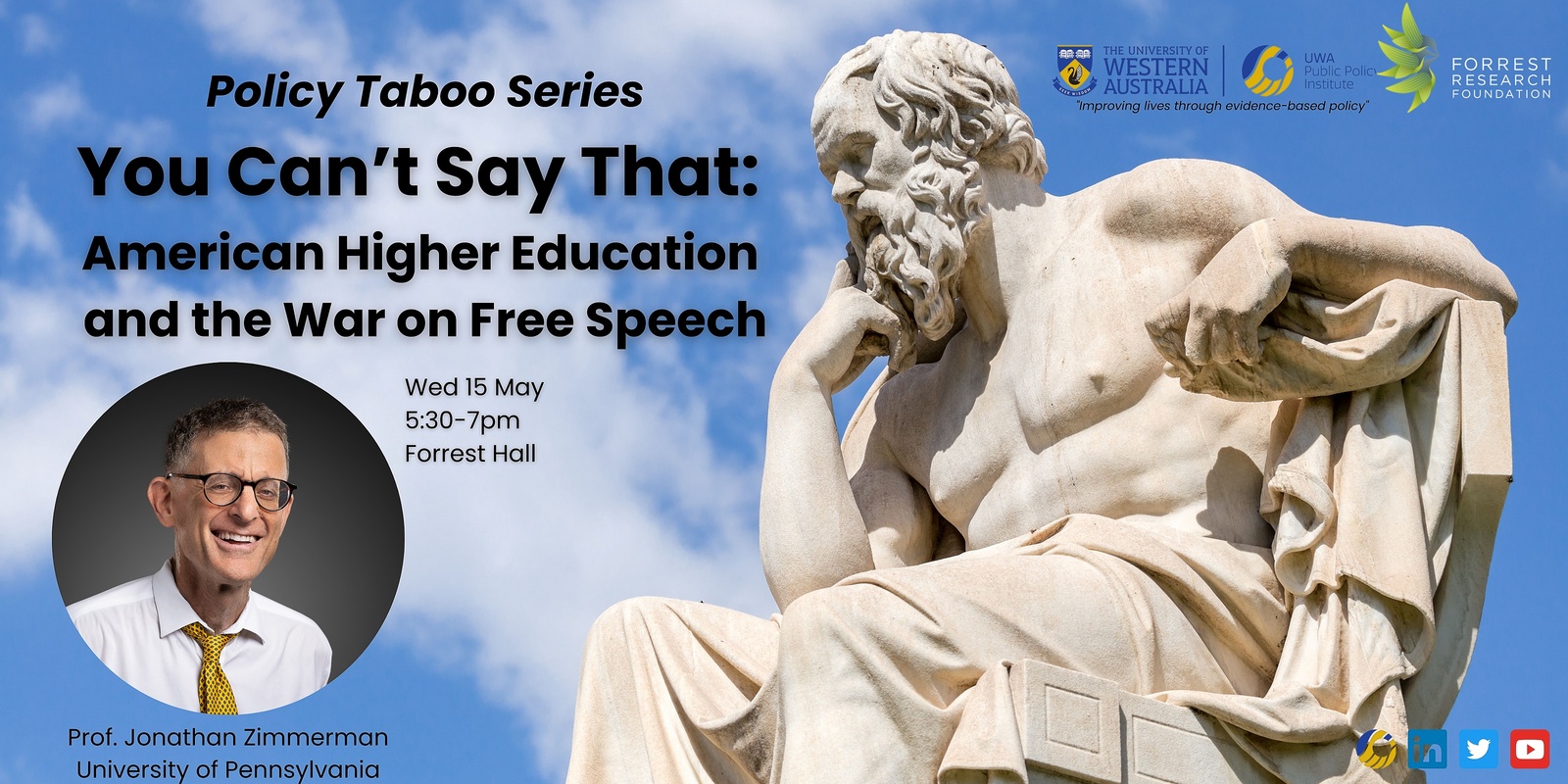 Banner image for Policy Taboos: You Can’t Say That! American Higher Education and the War on Free Speech
