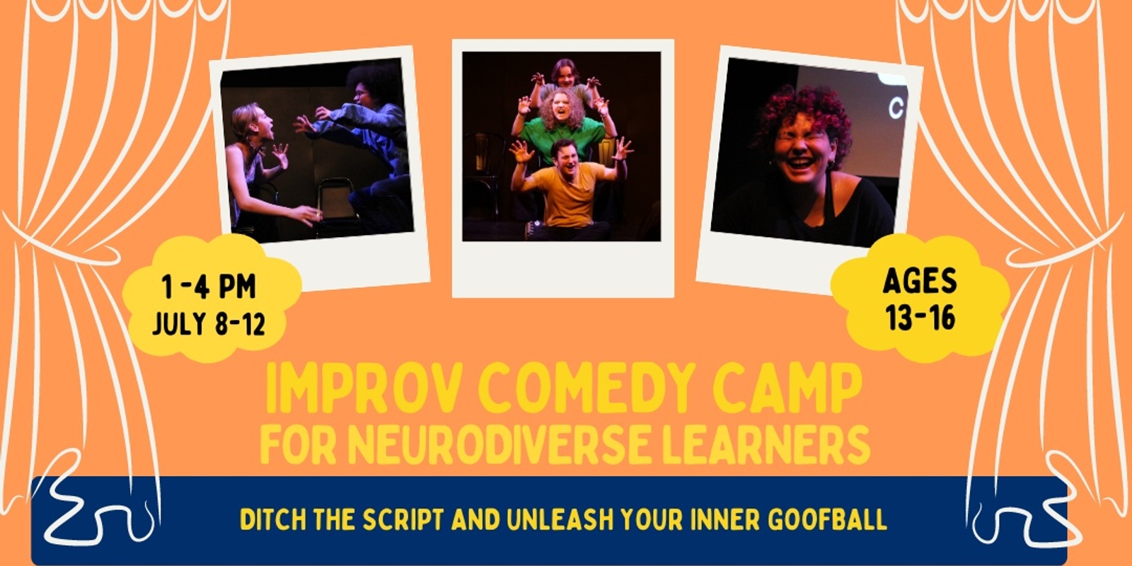 Banner image for Improv Comedy Camp for Neurodiverse Learners (Ages 13-16)