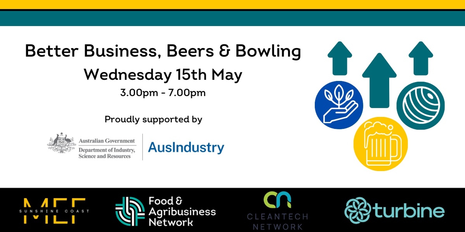 Banner image for FAN+MEF - Better Business, Beers & Bowling Noosa