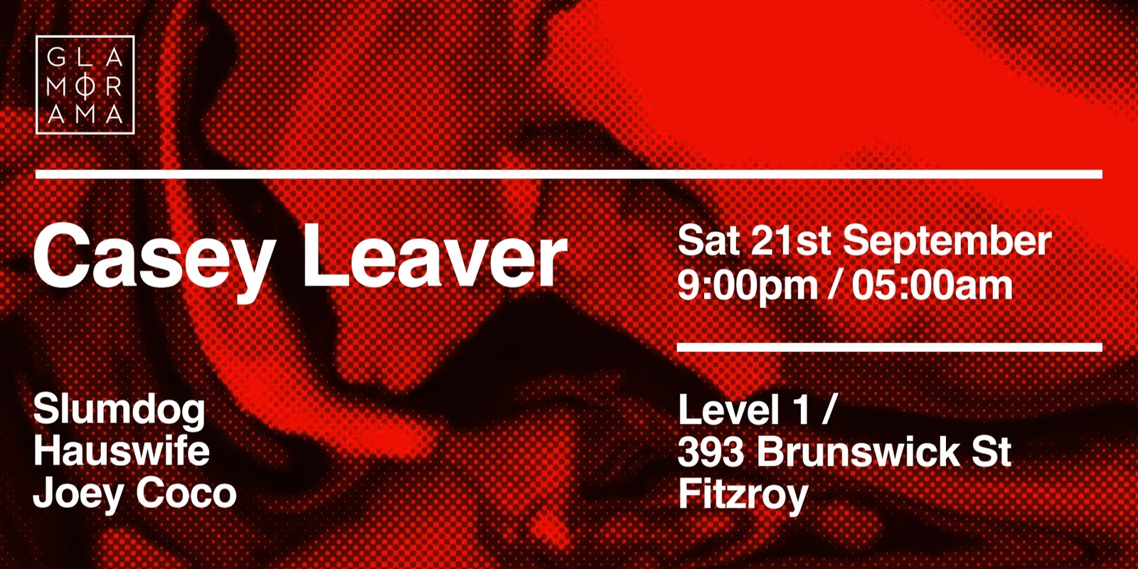 Banner image for Glamorama Saturdays ft. Casey Leaver