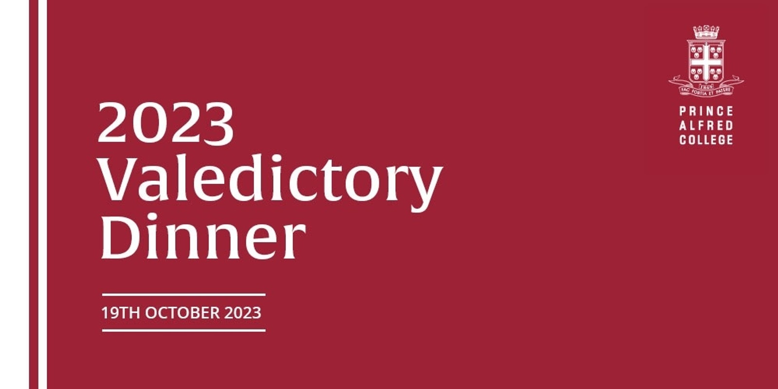 Banner image for 2023 Year 12 Valedictory Dinner 