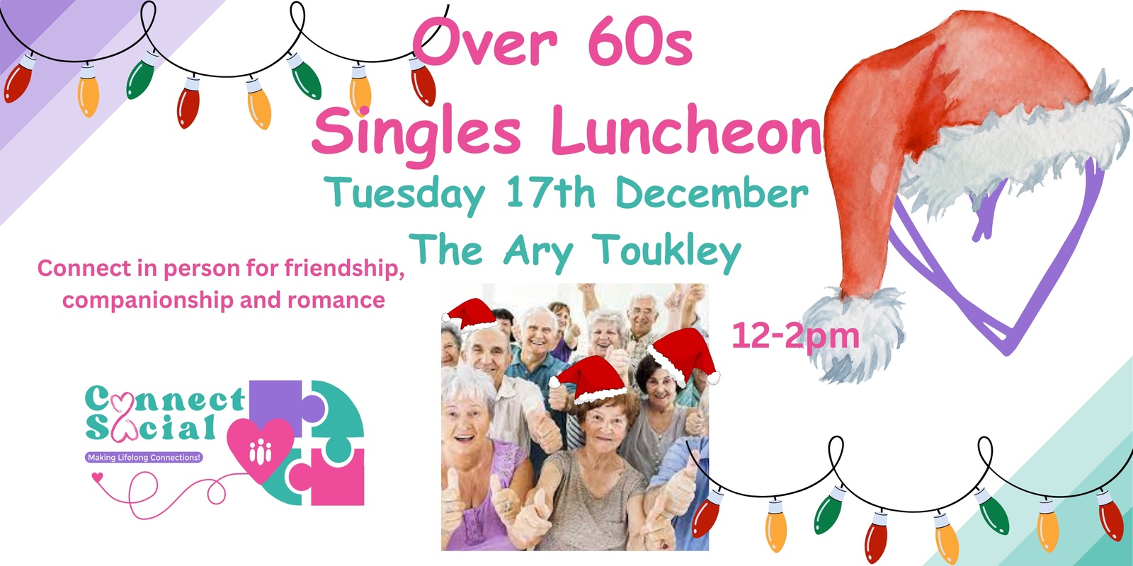 Banner image for Over 60s Singles Christmas Luncheon