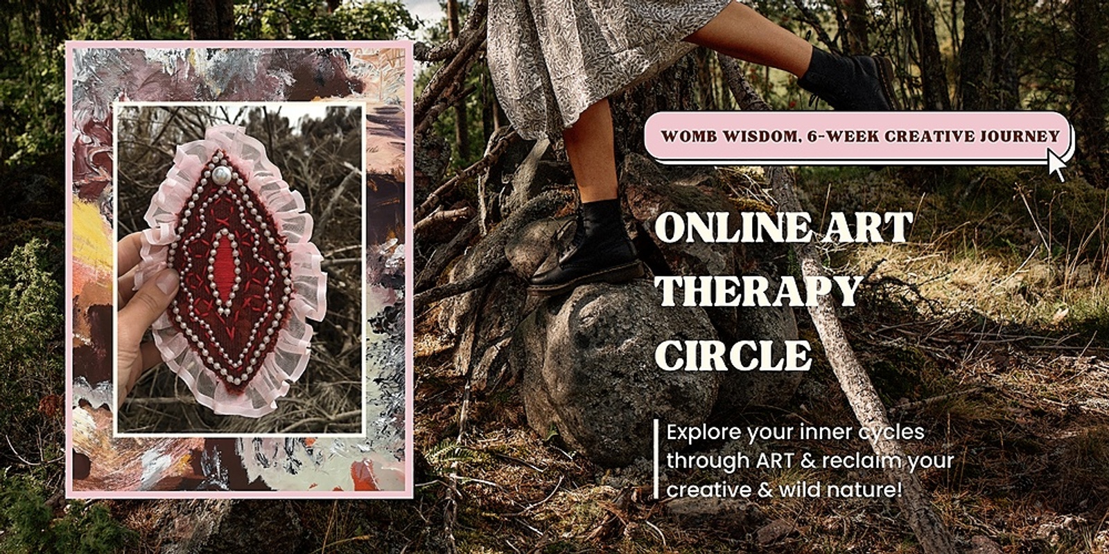 Banner image for Womb Wisdom - Online Art Therapy Circle