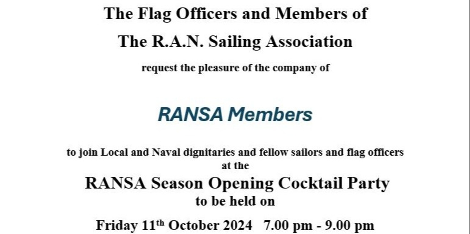 Banner image for RANSA Season Opening Cocktail Party