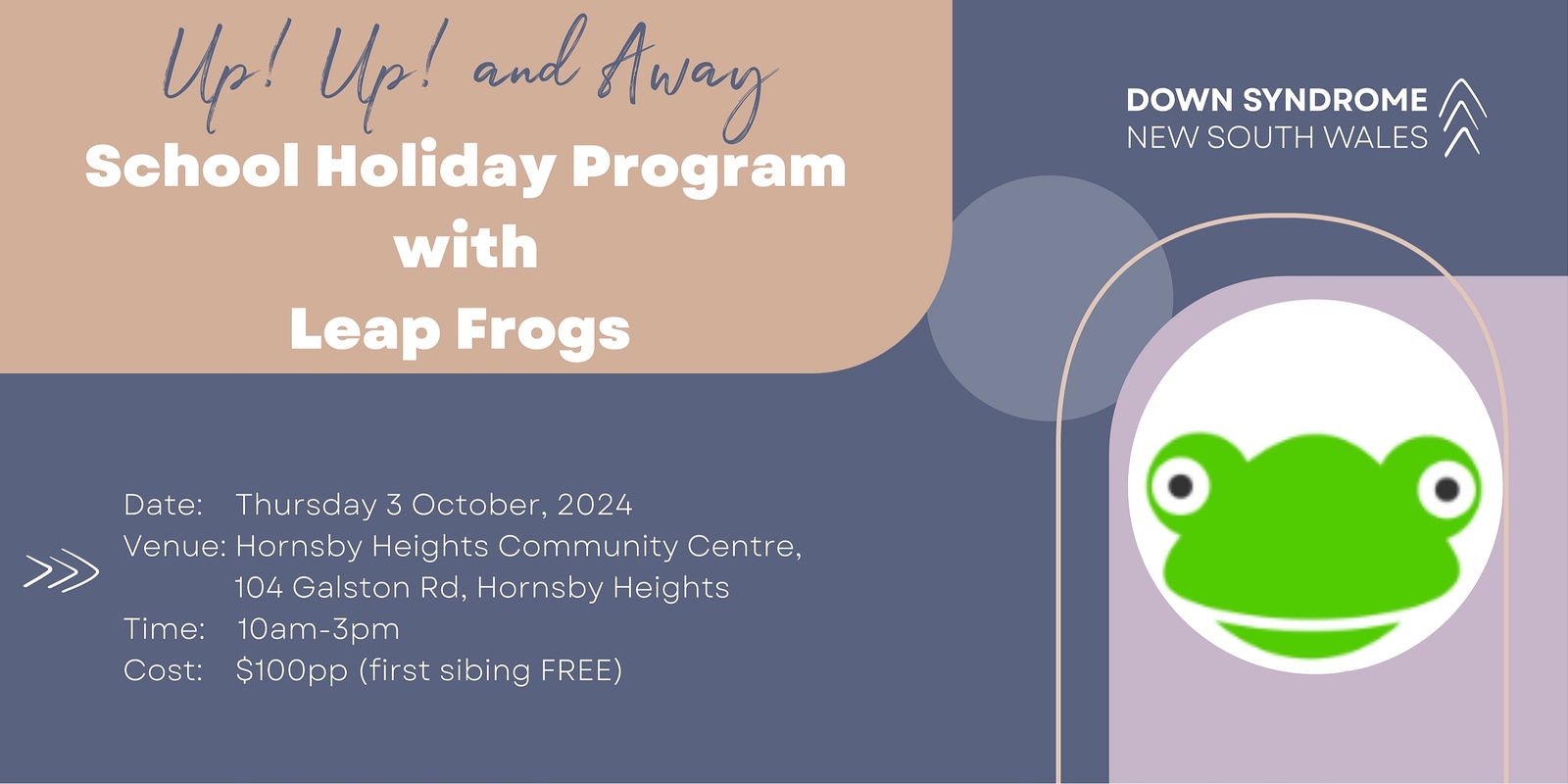 Banner image for Up Up & Away School Holidays Program with Leap Frogs - Day Two