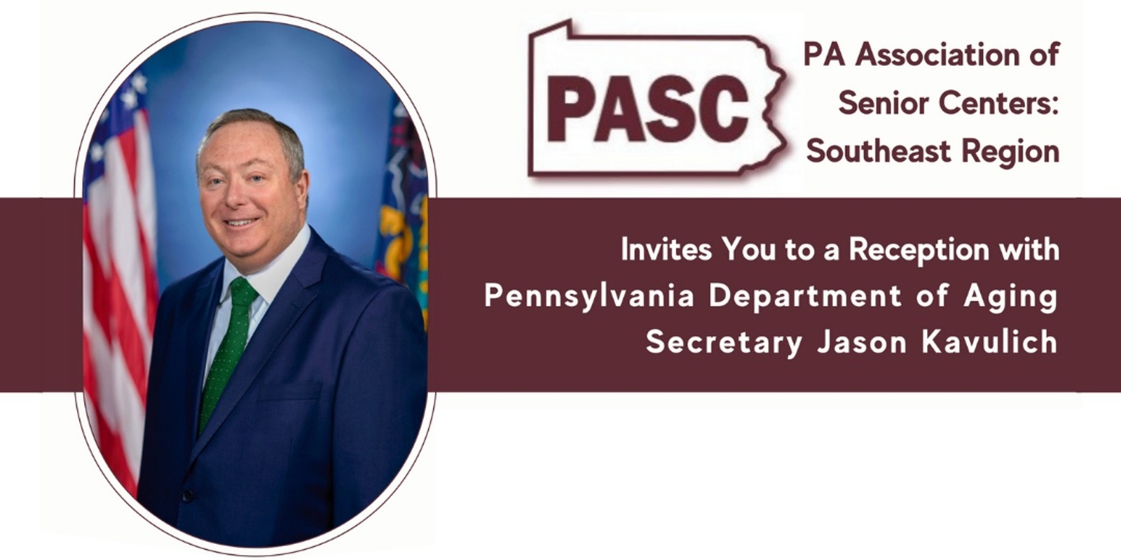 Banner image for Reception with PA Dept. of Aging Secretary Jason Kavulich