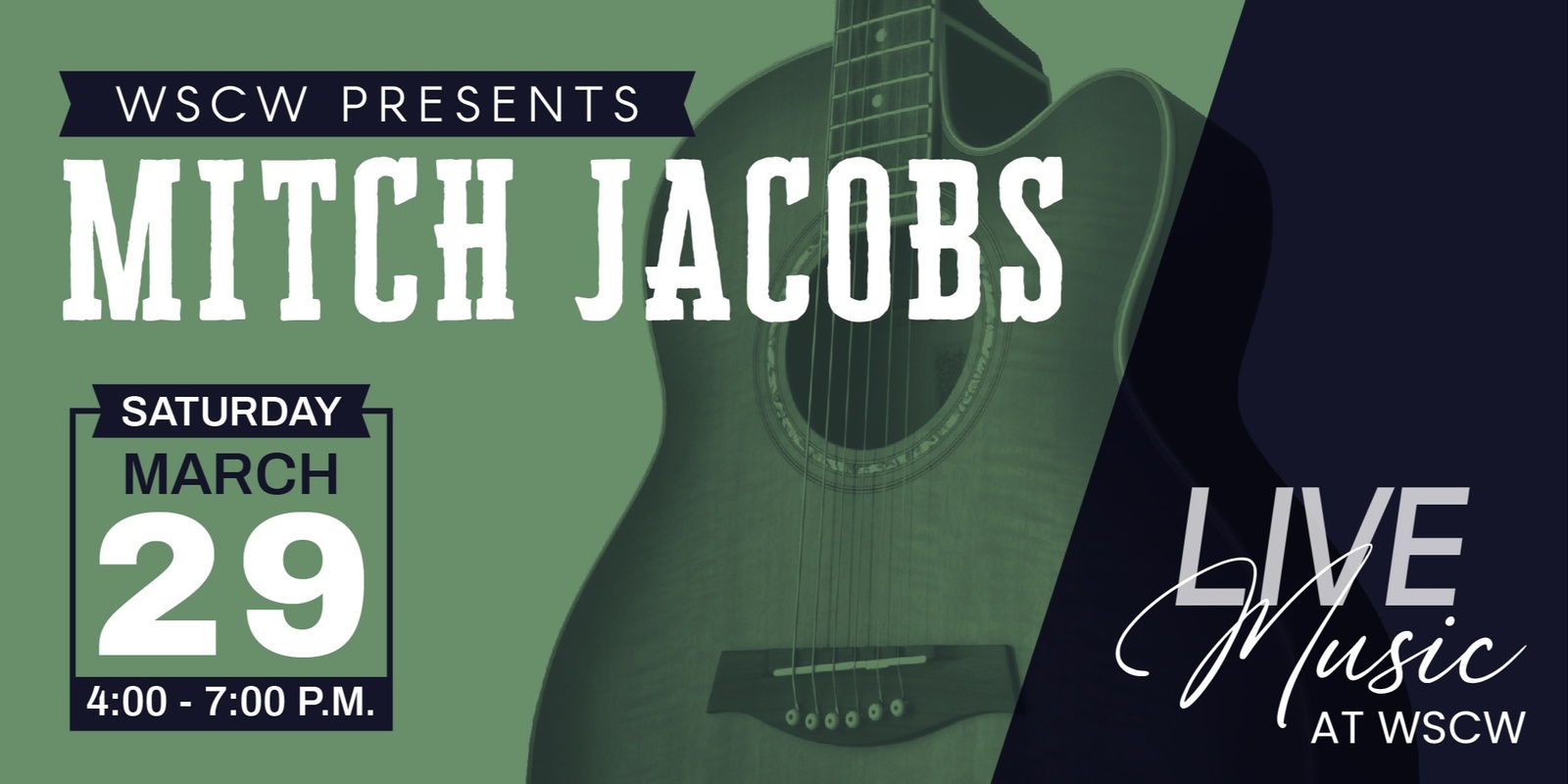 Banner image for Mitch Jacobs Live at WSCW March 29