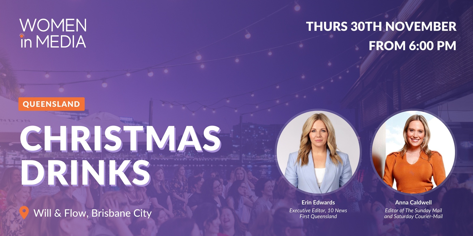 Banner image for Women In Media Queensland 2023 Christmas Event!  SOLD OUT
