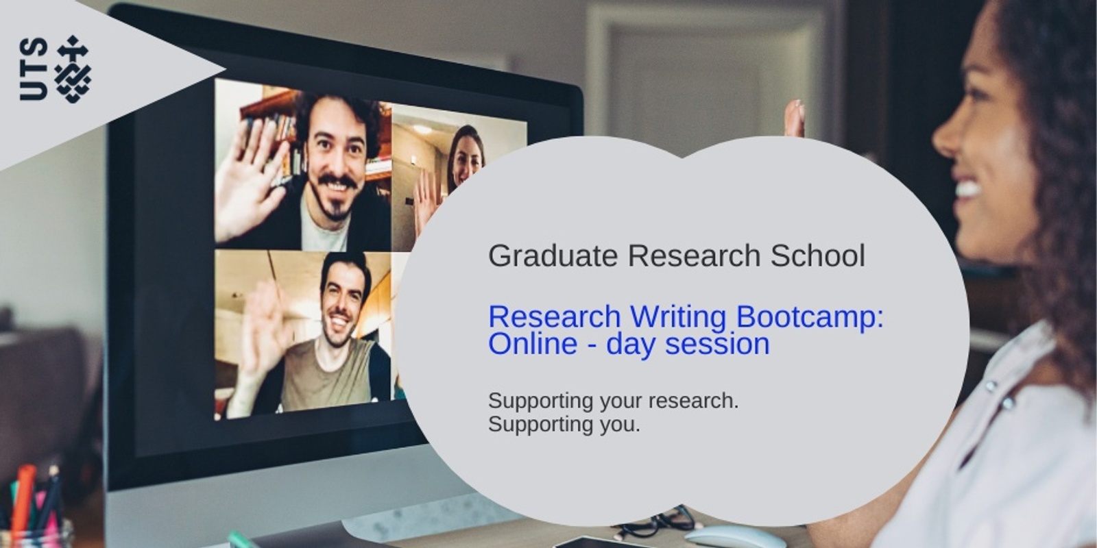 Banner image for Research Writing Bootcamp: Online – day session (Multiple dates)
