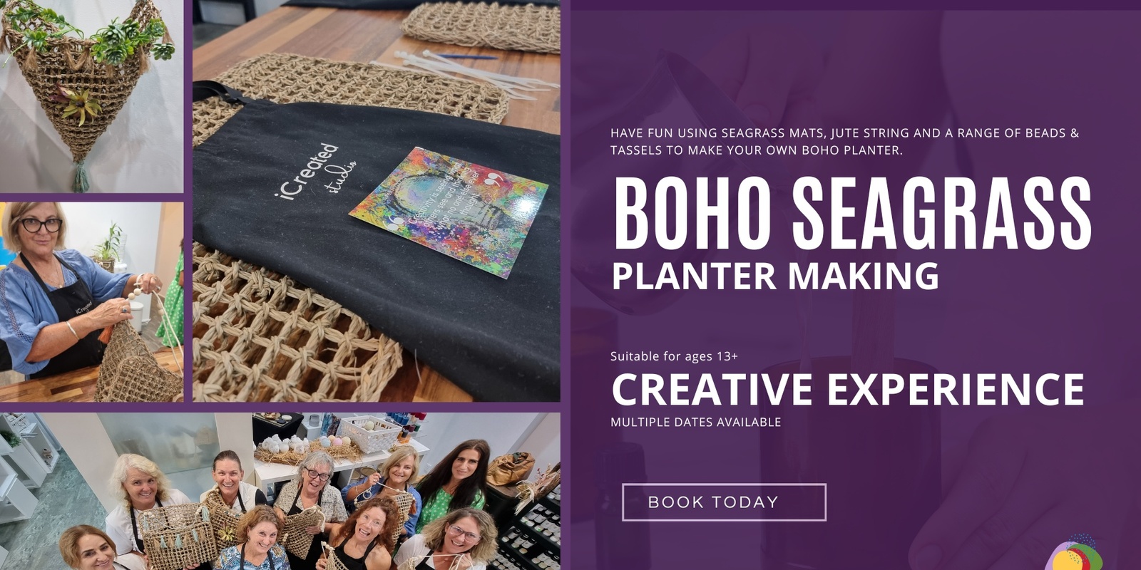 Banner image for Boho Seagrass Mat Planter Making Workshop